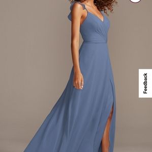 David's Bridal Bridesmaid dress Steel Blue